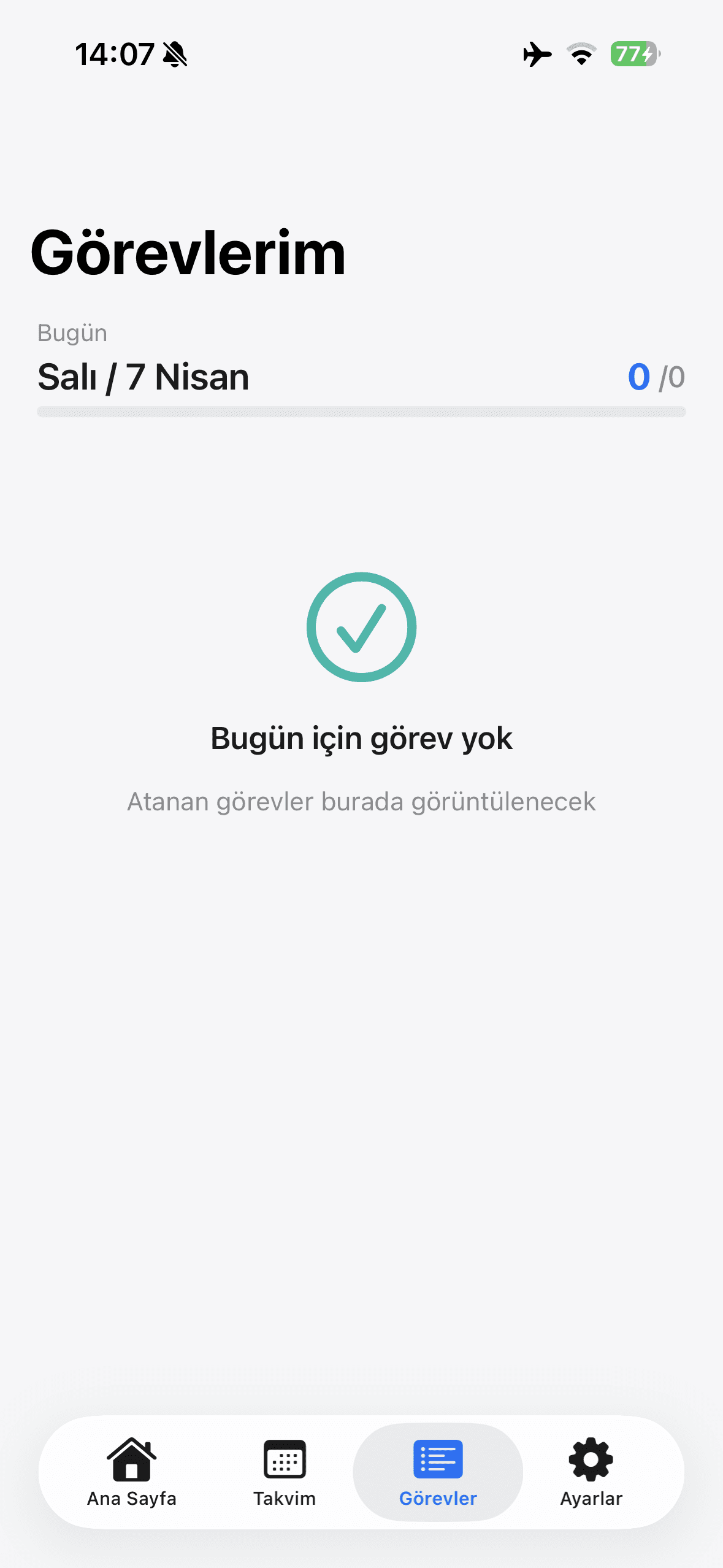 Nord Shift görevler ekranı — atanan görevler ve durum takibi